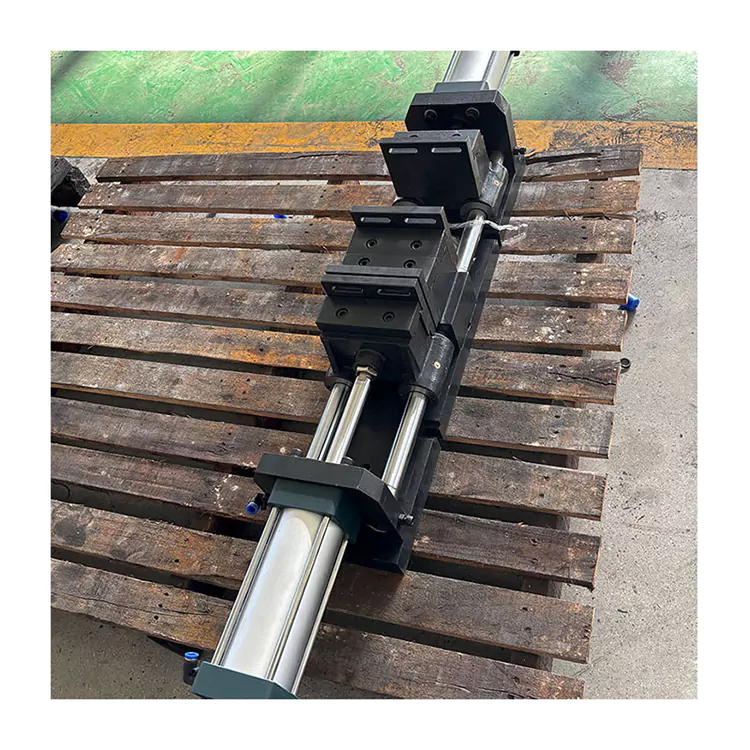 Kaksinkertainen yksi avoin pneumaattinen litteä ruuvipuristin